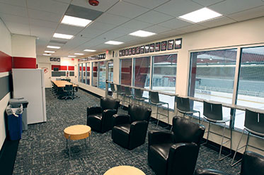 A lounge room on campus. Links to Tangible Personal Property